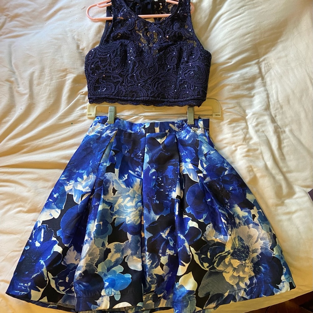 Two piece floral dress